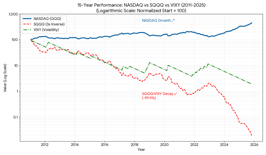 나스닥 SQQQ Vixy비교